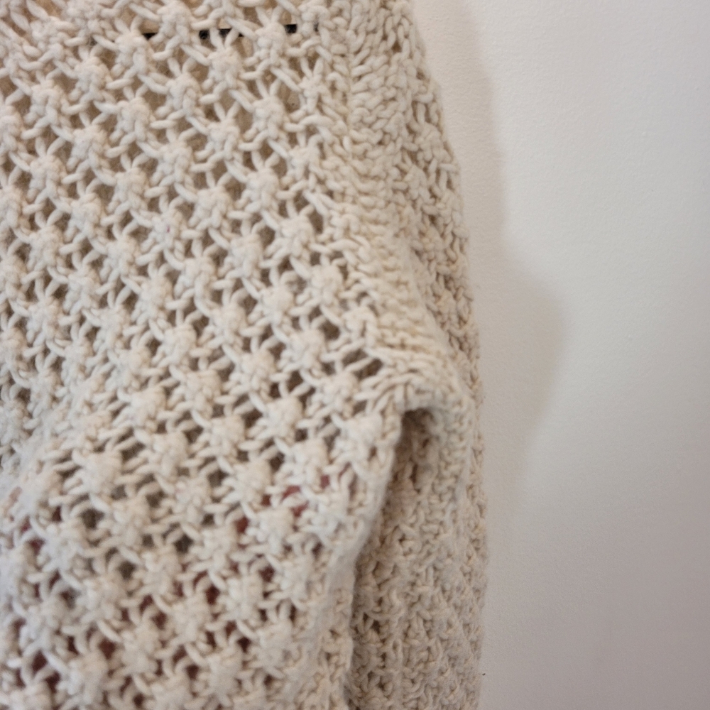 Vintage United Colors Of Benetton Crochet Knit Wool Alpaca Blend Sweater - Xs - Picture 4 of 9